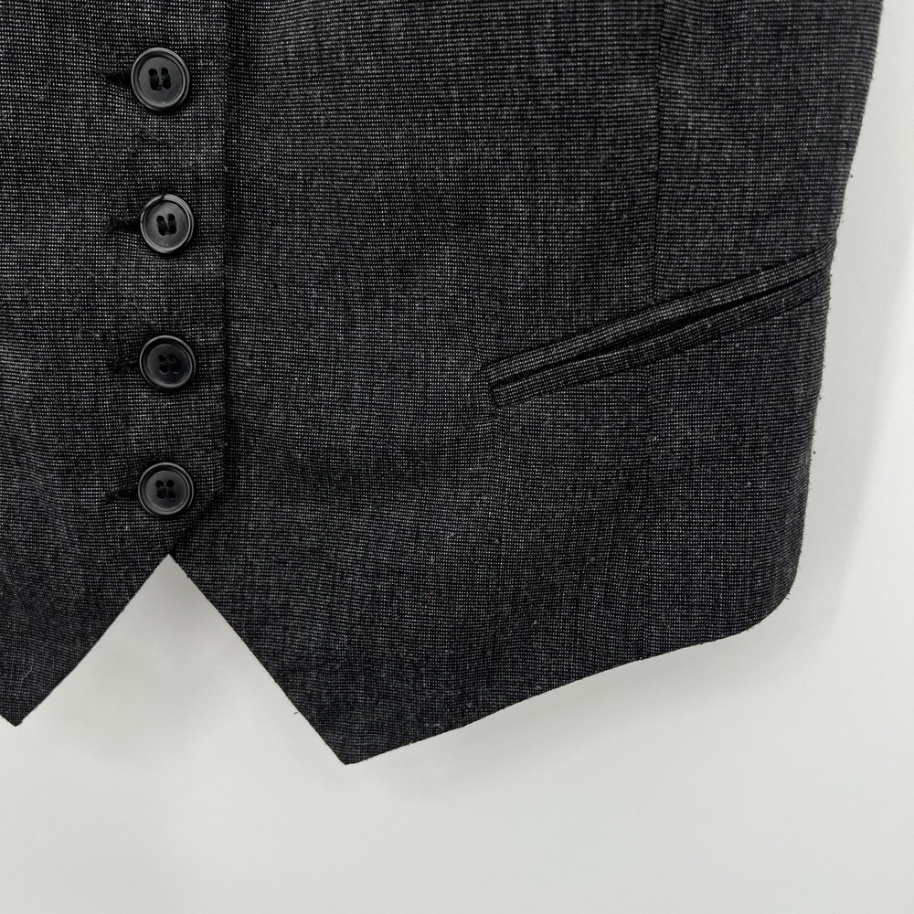 Y2K Forever 21 Office Siren Vest Size S Button Up Fitted Academia Gray Career - Picture 2 of 8